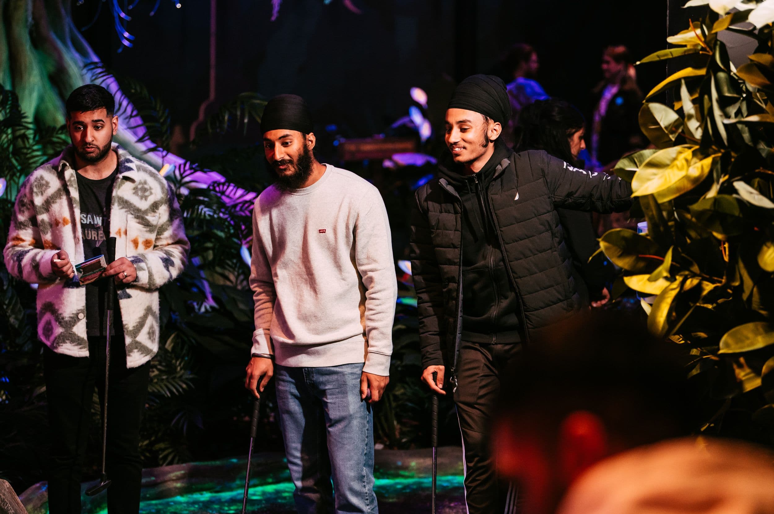 Young Adult Males At Treetop